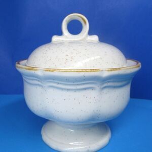 Mikasa Garden Club Covered Pedestal Sugar Bowl Excellent